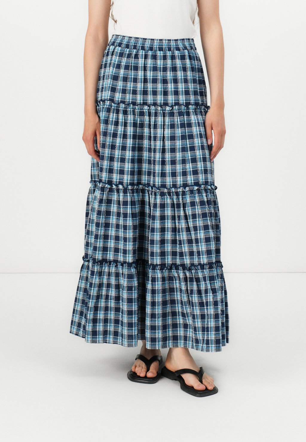 

Юбка макси ONLROMANA CHECKED LONG SKIRT ONLY, синий