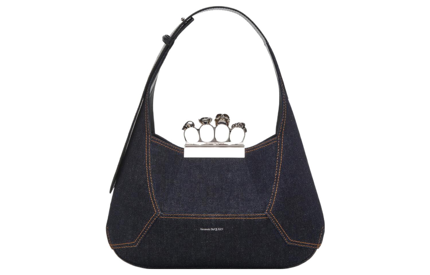 

Alexander McQueen Джинсовая сумка через плечо для женщин темно-синий