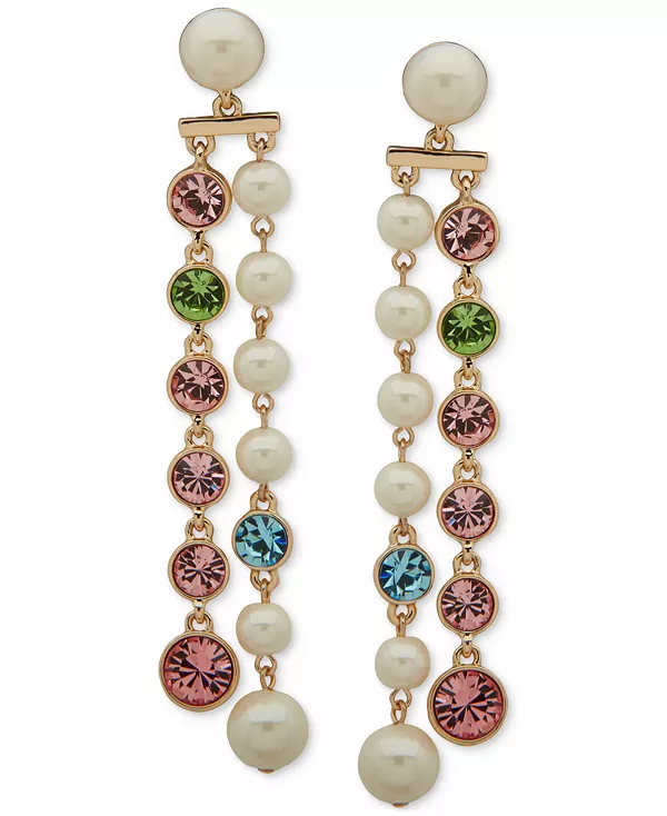 

Золотистые линейные серьги с несколькими камнями Emily In Paris, multi