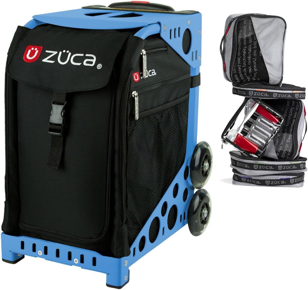 

Спортивная сумка-вкладыш Zuca "Obsidian", синяя рама, мигающие колеса и набор с чехлом для флаера