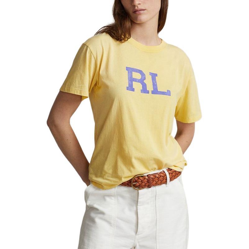 Футболка SS24 Женская Осенняя Желтая Polo Ralph Lauren, Осенний День Желтый — фото 4