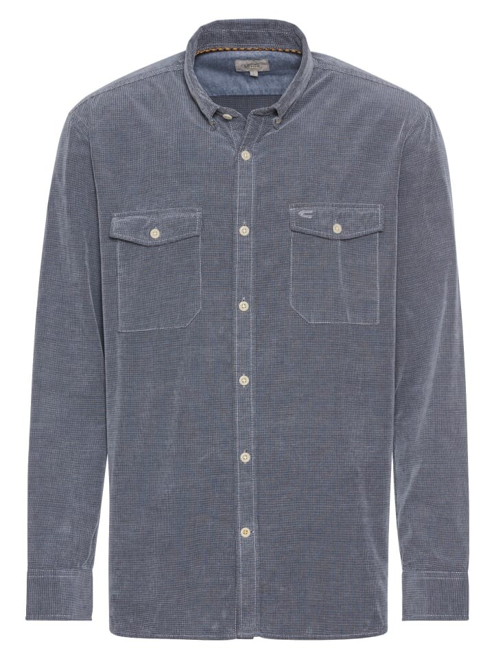 

Рубашка Camel Active Langarm Hemd, цвет Regular Fit aus CordDenim Blau