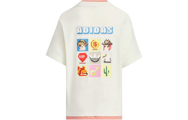 Футболка игровые графические Футболка азиатские размеры Adidas, бежевый — фото 2