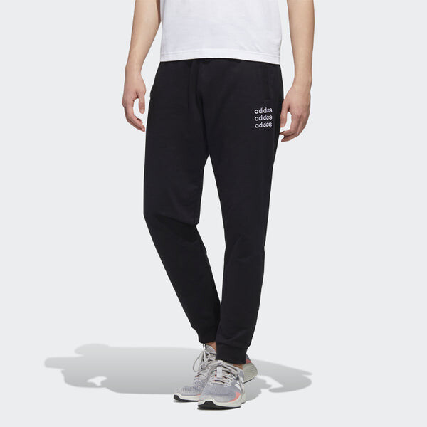 Спортивные штаны adidas neo Logo Pattern Bundle Feet Casual Sports Pants Black, черный — фото 3