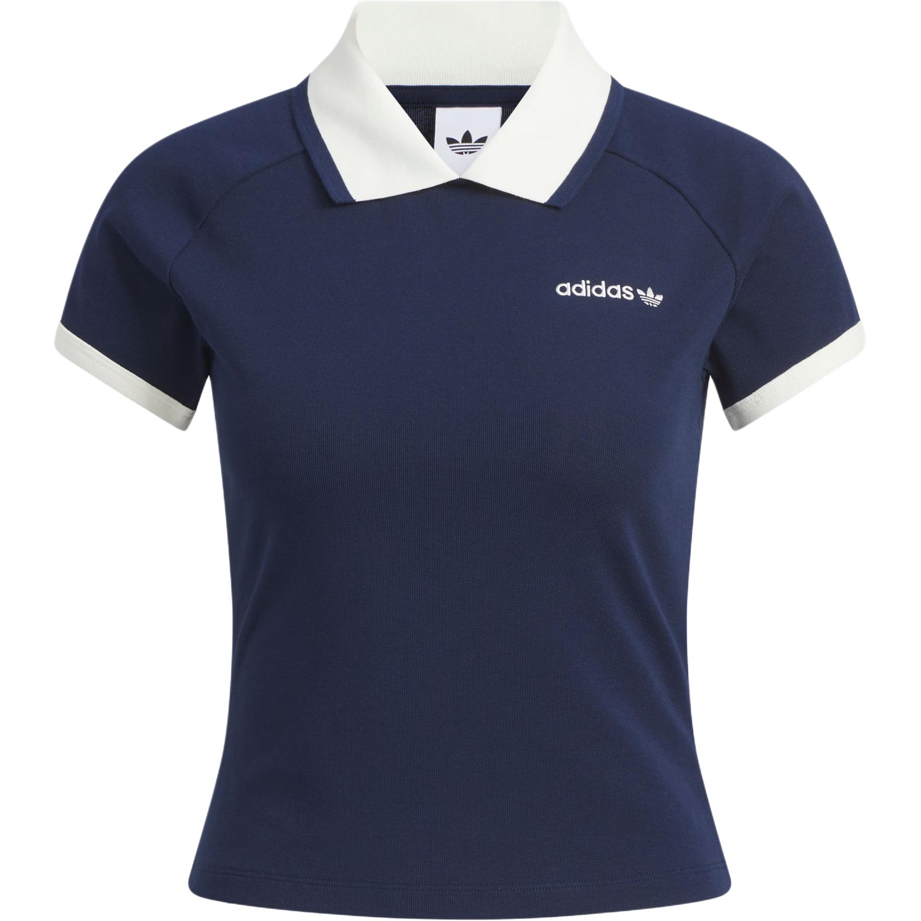 

SS25 Футболка поло женская Adidas Originals, темный индиго
