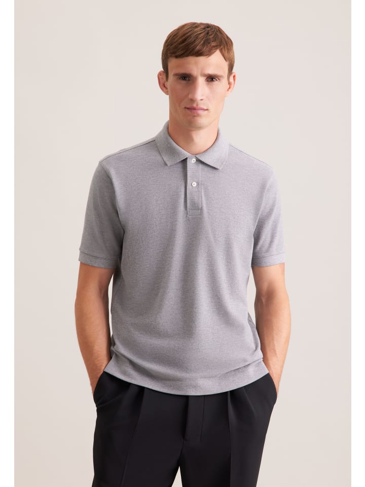 

Seidensticker Поло стандартного размера, серого цвета, Серый, Seidensticker Поло стандартного размера, серого цвета