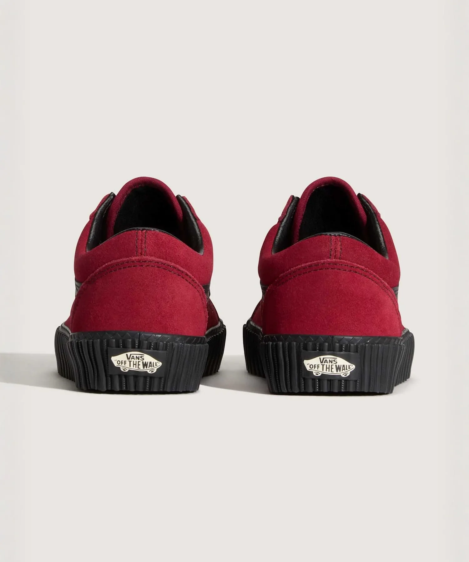 Кроссовки из натуральной кожи Old Skool Creeper VANS бордовые — фото 4