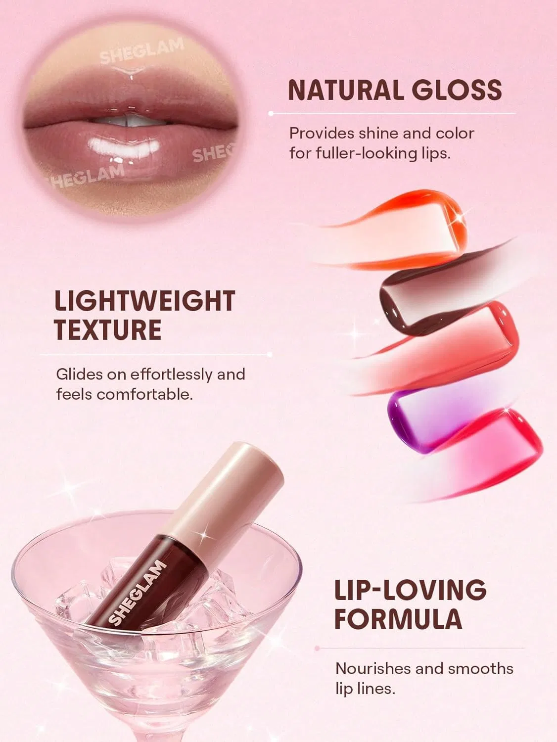 Блеск для губ SHEGLAM Jelly Wow Tint Lip Oil, оттенок Hot Shot, 7 г — фото 3