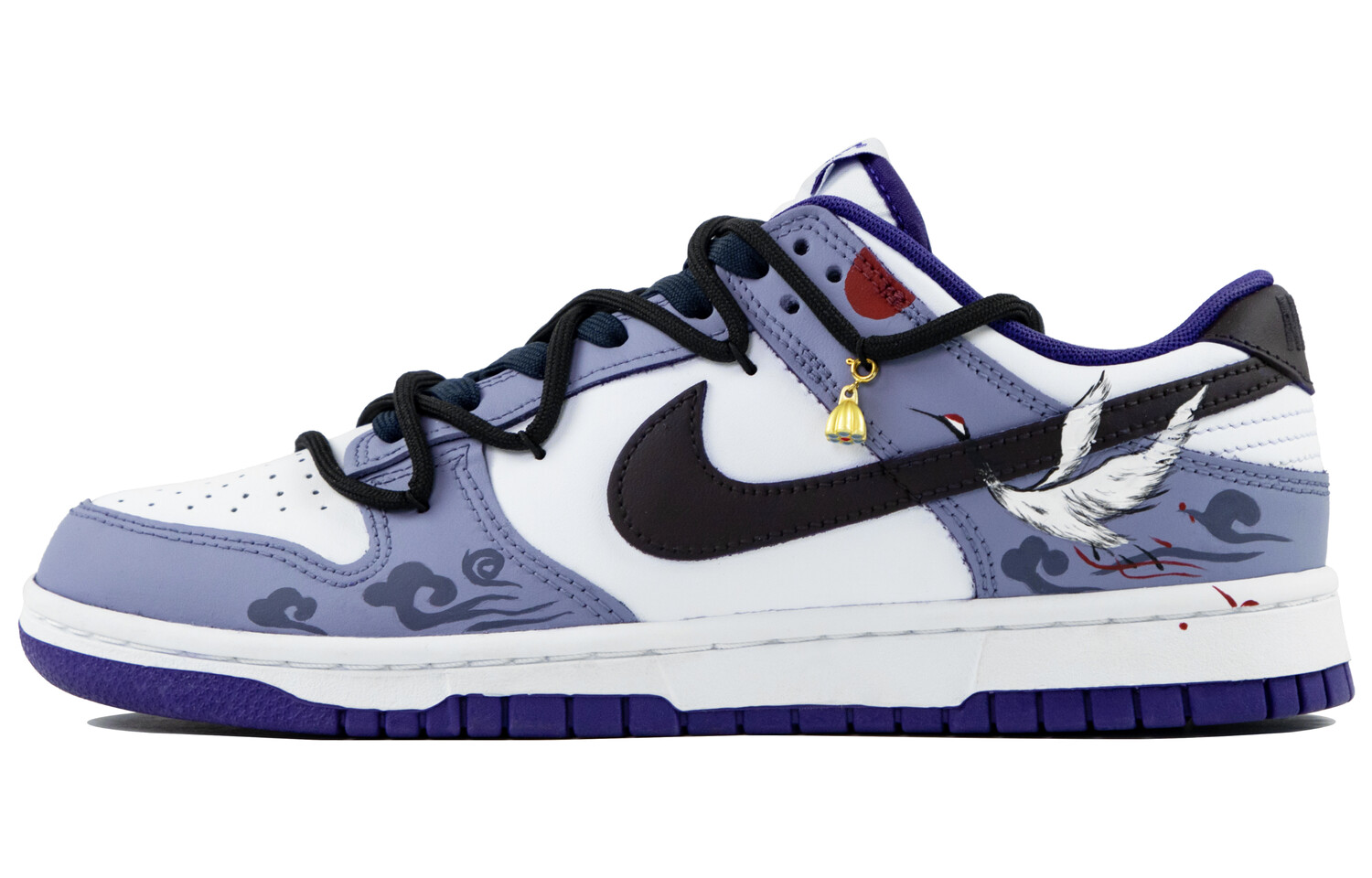 

Кроссовки Nike Dunk Skateboarding Shoes Men Low-top White/purple, фиолетовый