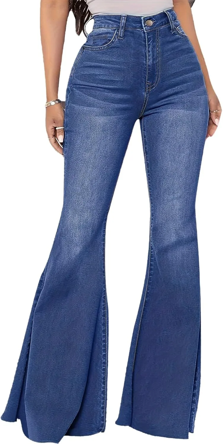 

Джинсы женские High Waisted Bell Bottom, Stretch, Slim Fit MRNYQBM