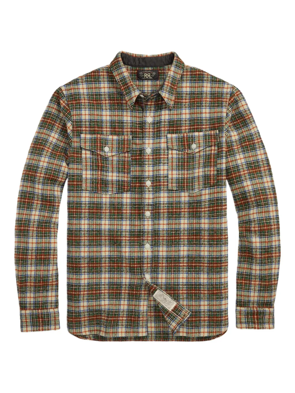 

Клетчатая рубашка на пуговицах Ralph Lauren RRL, зеленый