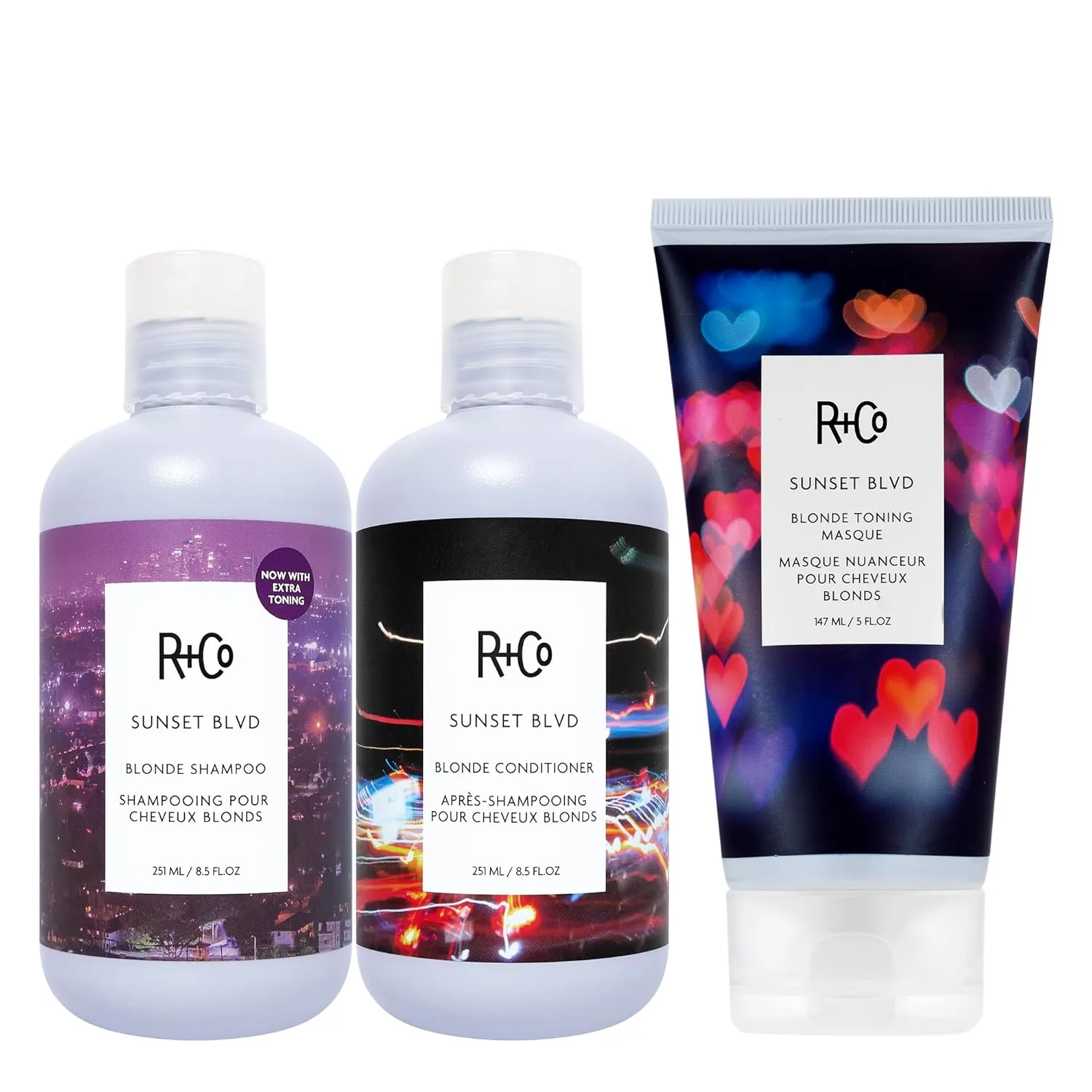 R+Co Sunset Blvd Daily Blonde шампунь для ежедневного осветления, нейтрализации желтизны и увлажнения, веганский, без жестокости, 250 мл
