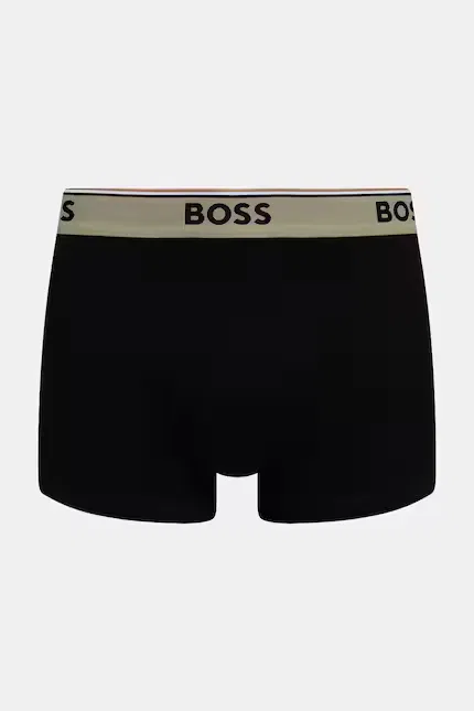 Боксеры из эластичного хлопка 3 шт Trunk Power Design BOSS, зеленый — фото 4