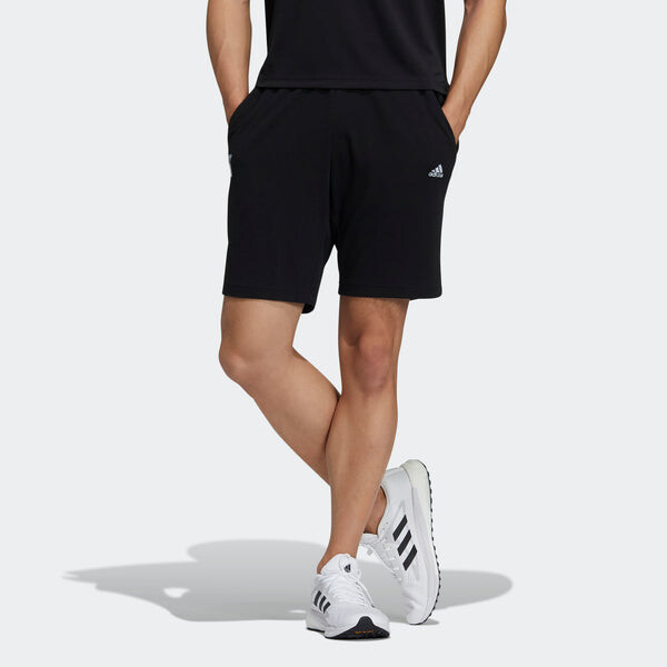 Шорты wj short swt casual sports basketball shorts black Adidas, черный — фото 2