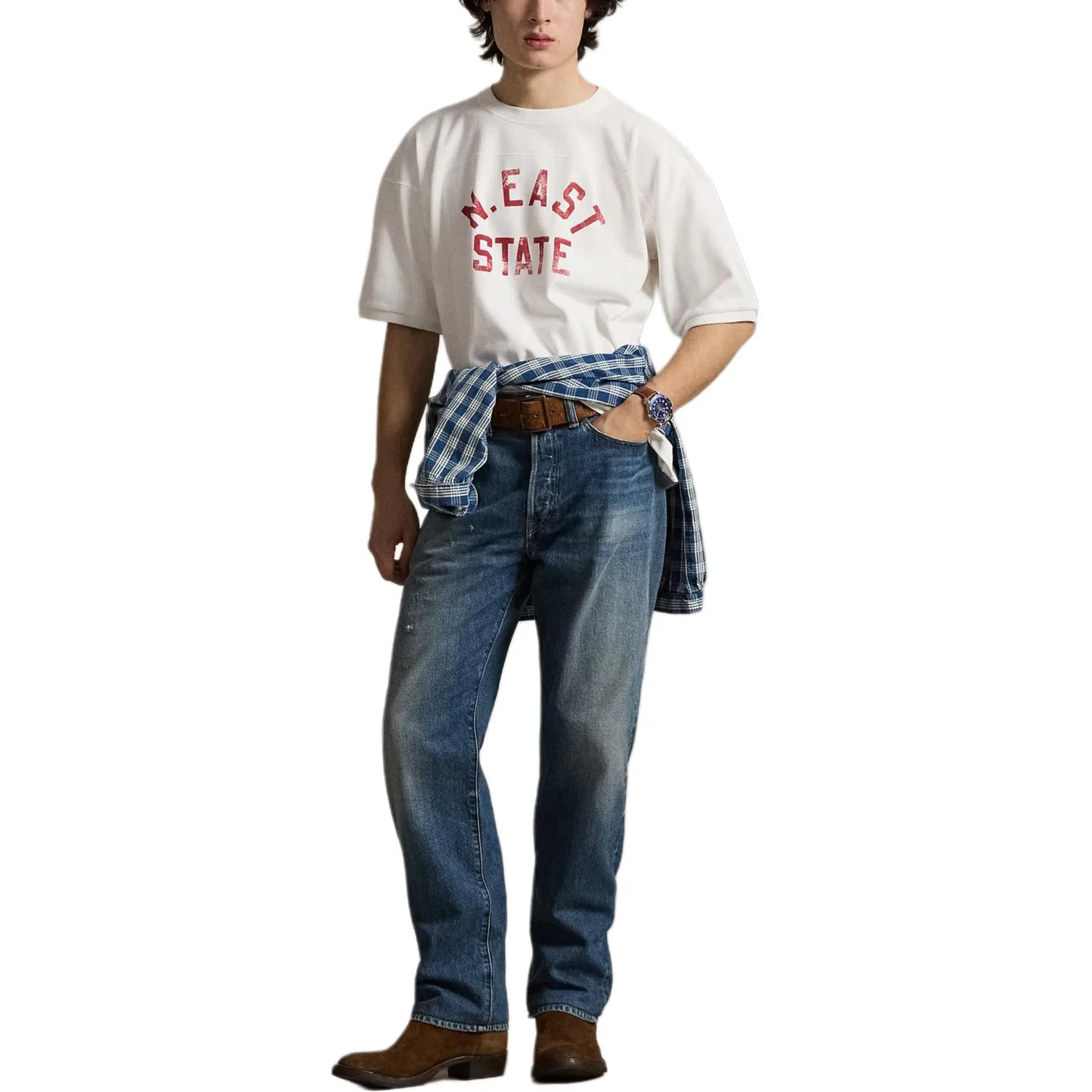 Футболка Relaxed Fit Graphic T-Shirt Polo Ralph Lauren белая — фото 4