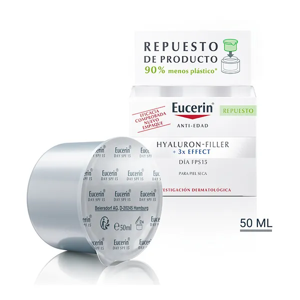 

Запасной антивозрастной крем Hyaluron-Filler Crema Día Spf15 Eucerin, 50 ml