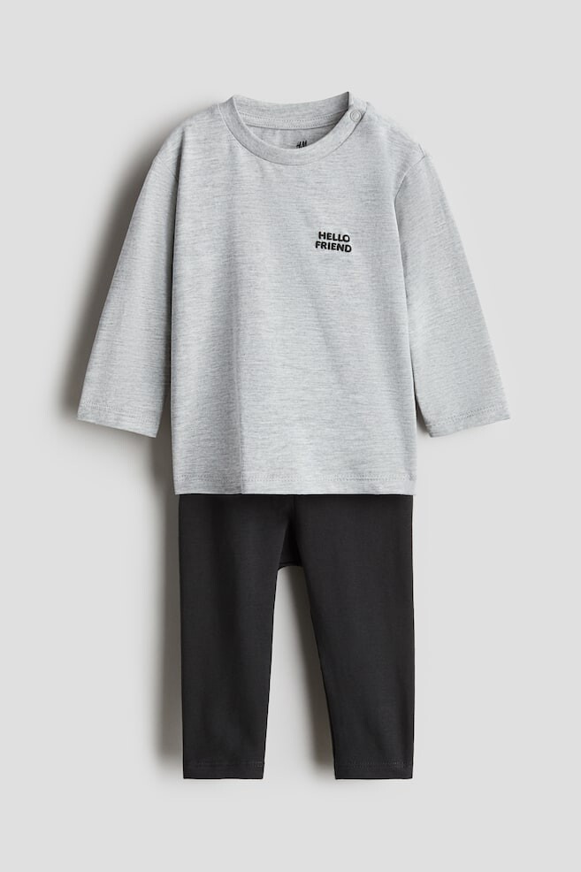 

Комплект из двух предметов: рубашка и леггинсы H&M, серый