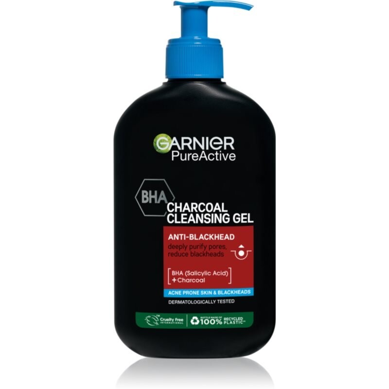 

Garnier Pure Active Charcoal очищающий гель против черных точек 250 мл