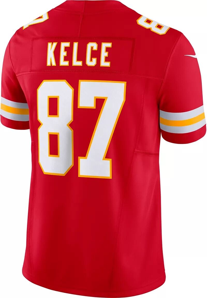 Мужская красная майка Nike Kansas City Chiefs Travis Kelce #87 Vapor Limited — фото 3