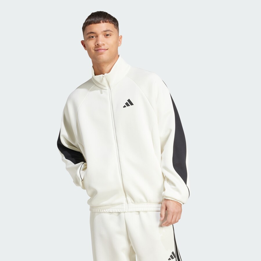 Спортивная толстовка с капюшоном на молнии ADIDAS SPORTSWEAR Stadium, белый — фото 2