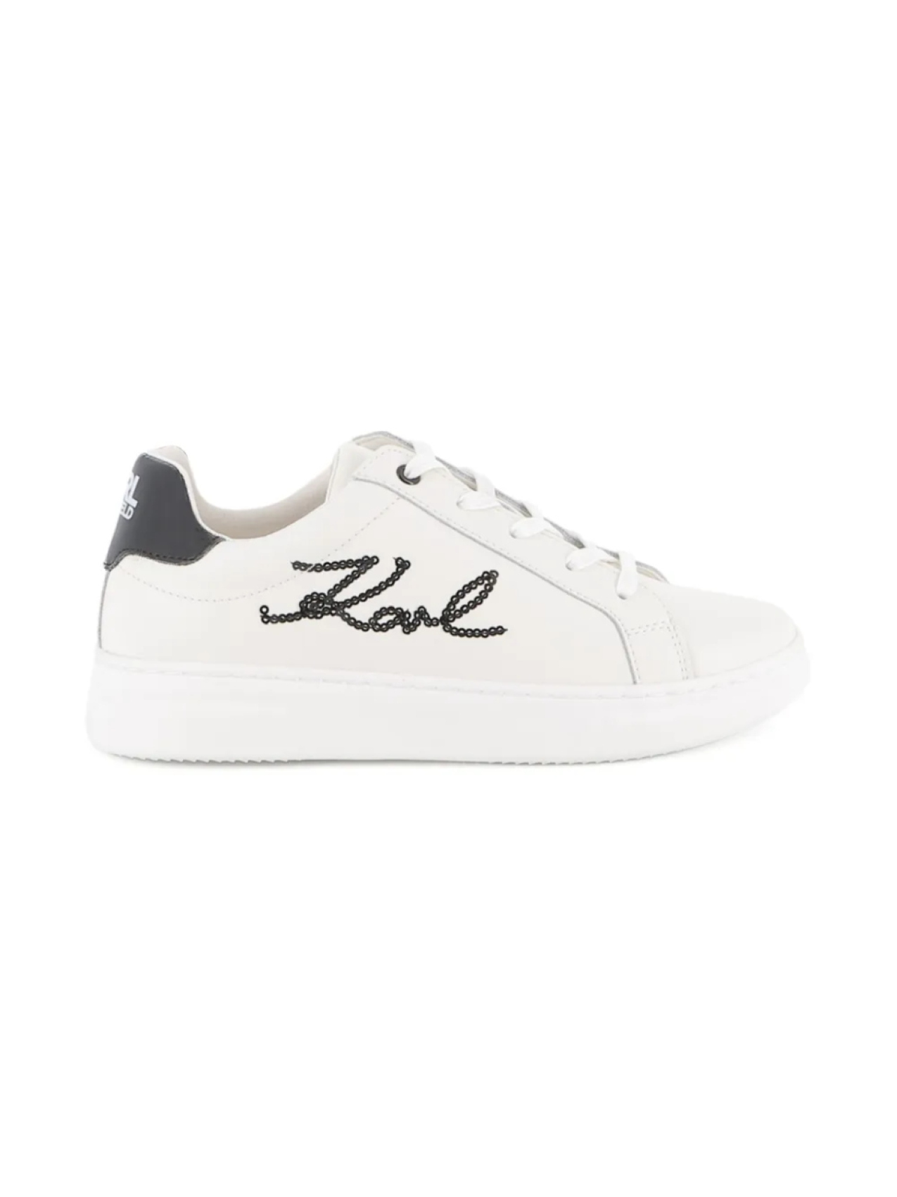 

Karl Lagerfeld Kids кроссовки с вышитым логотипом, белый