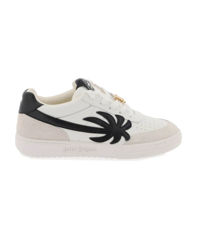 

Кроссовки из мягкой кожи с пальмой Palm Angels, белый