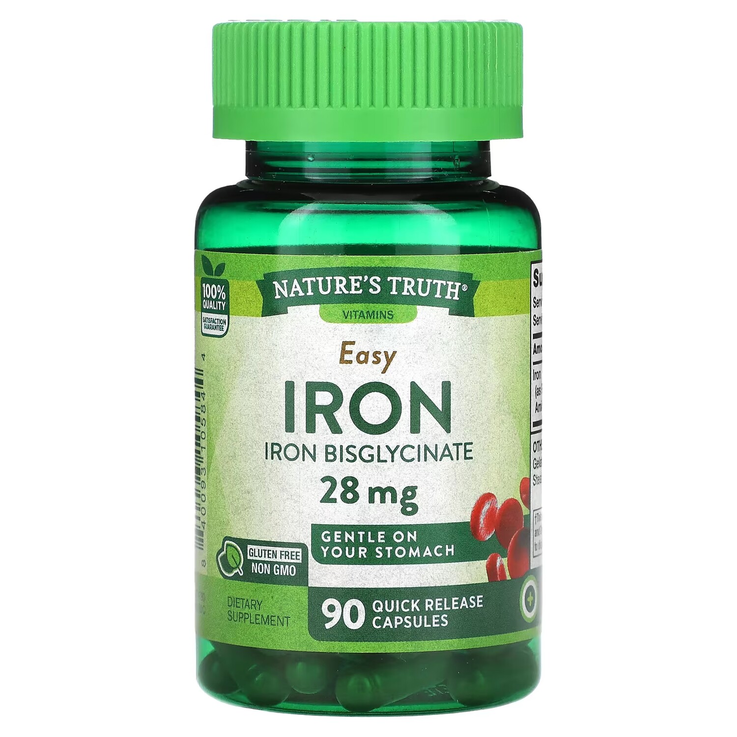

Добавка Nature's Truth Easy Iron 28 мг, 90 капсул