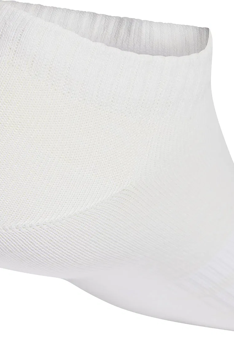 Носки женские, низкие, 3 пары, Thin & Light Essentials Adidas, белый/черный — фото 4
