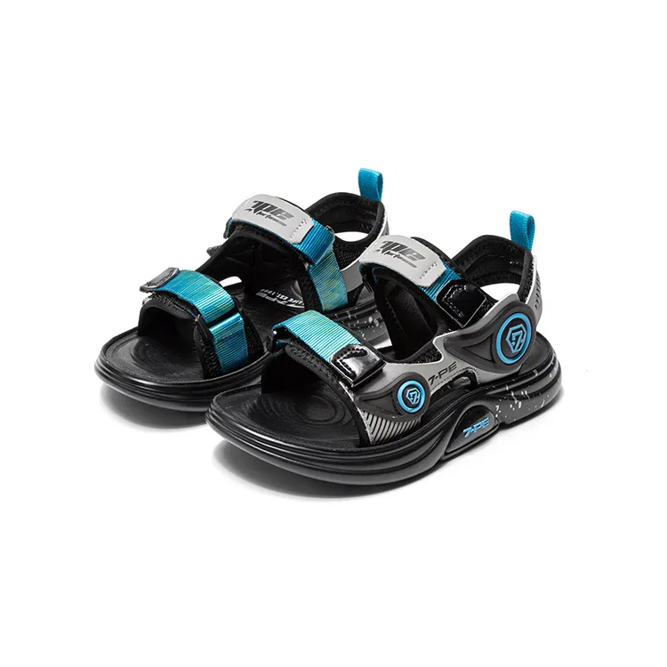 7-PE Сандалии детские с синтетической кожи и ткани 7 PE Black/Blue — фото 3