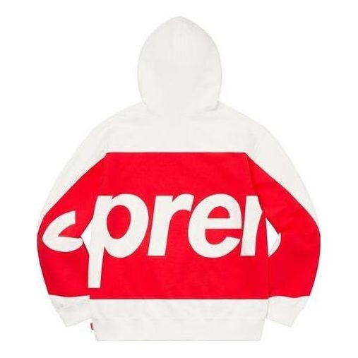Толстовка big logo hooded sweatshirt 'white red' Supreme, белый — фото 2