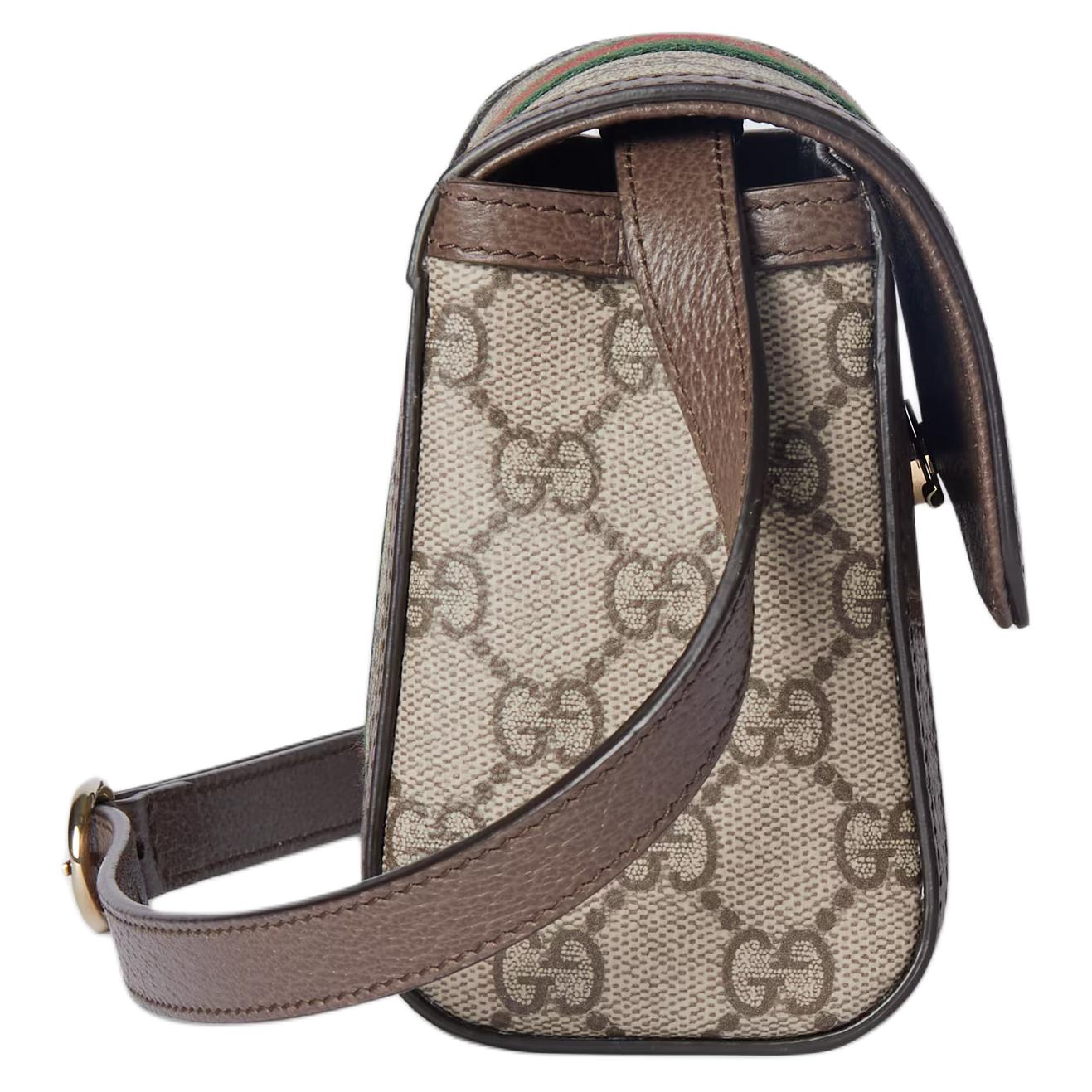 Миниатюрная женская сумка через плечо GUCCI из лакированной ткани — фото 3