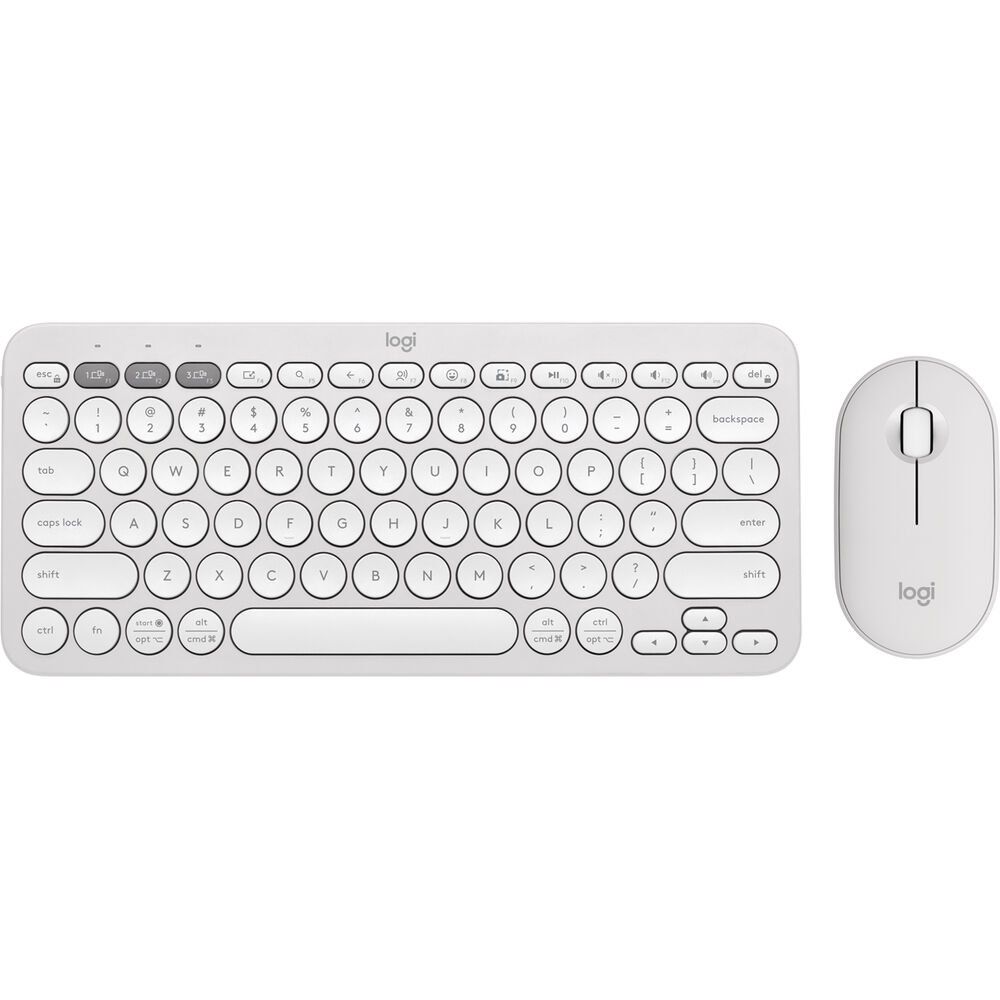 

Беспроводная клавиатура и мышь Logitech Pebble 2 (тонально-белый)