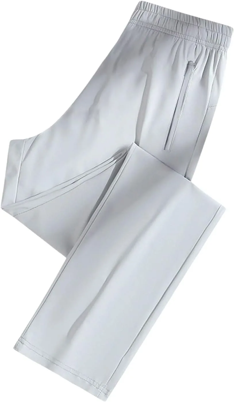 Брюки Stretch Fit для женщин - новые спортивные ультрарастяжимые дышащие повседневные широкие брюки, для старшего возраста, старше 50, Silk Ice Generic, светло-серый