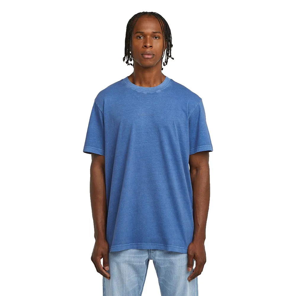 

Футболка с коротким рукавом G-Star Overdyed Center Chest Loose, синий