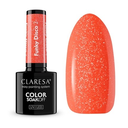 

Гибридный лак для ногтей Soak Off UV Led Funky Disco 2 5 г Claresa