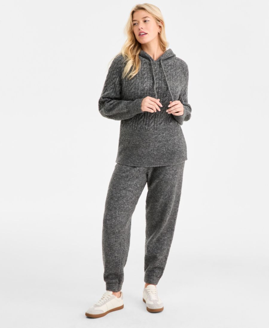 Женские уютные спортивные брюки-свитер, эксклюзивно от Macy's On 34th, Medium Grey Heather — фото 4