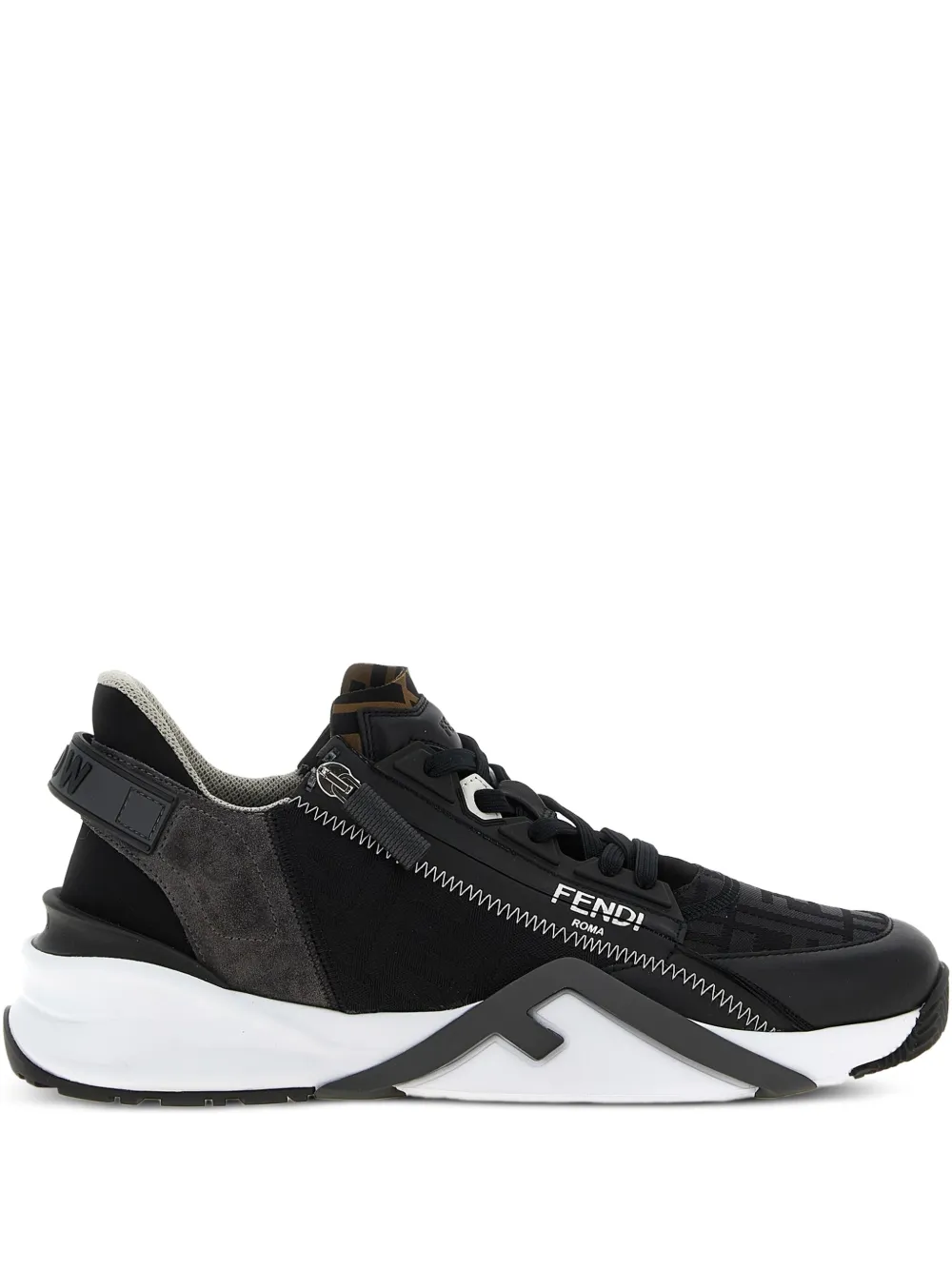 

Кроссовки Flow FF из жаккарда FENDI, черный