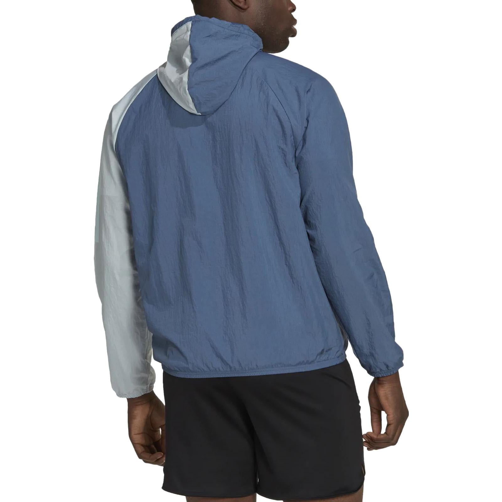 Спортивный топ adidas Training 1/2-Zip Colourblock Track Top 'Wonder Steel' HZ9707, синий — фото 3