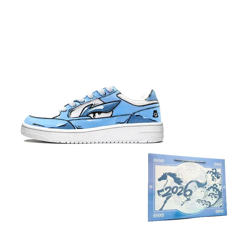 

Li-Ning Ли Нин Тяньцзи Сын Погоды Износостойкие Низкие Кроссовки для Скейтбординга Унисекс Сине-Белые Новые