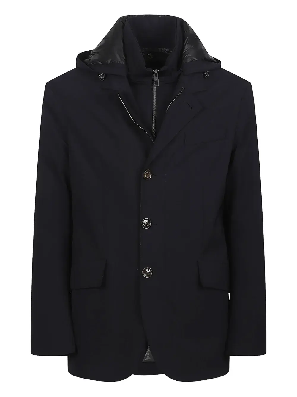 

Однобортная куртка с капюшоном Montecore, синий