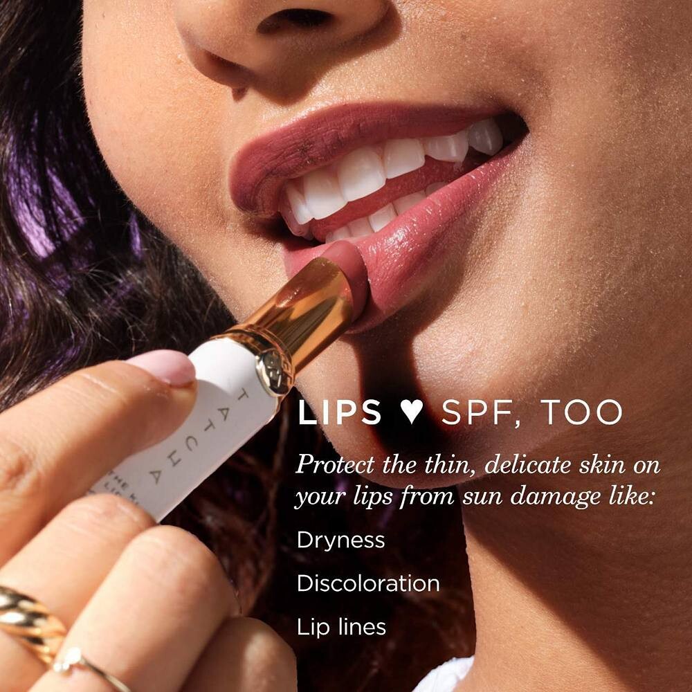 Tatcha The Kissu Lip Tint SPF 25 Увлажняющий солнцезащитный крем для губ с тонирующим эффектом, цвет Plum Blossom — фото 4