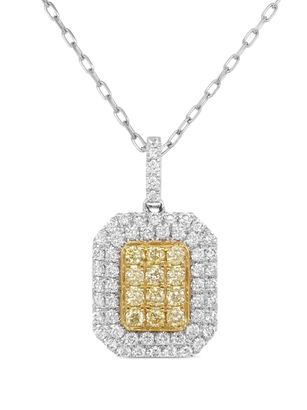

Колье из золота и платины с бриллиантами HYT Jewelry, серебяный