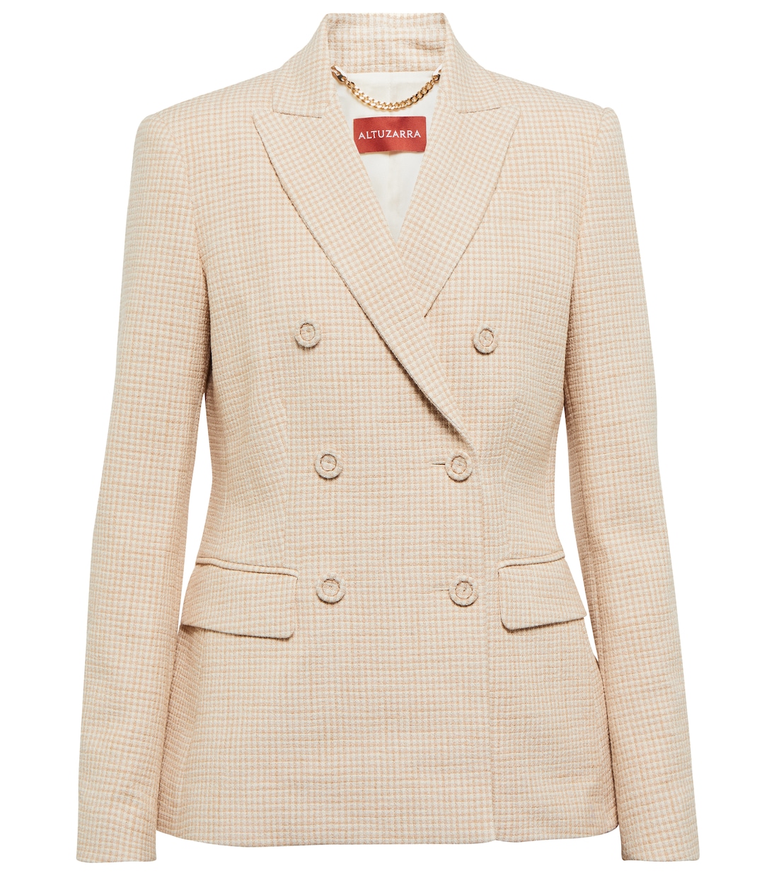 

Твидовый блейзер в клетку Индиана Altuzarra, Beige Ivory Gingham