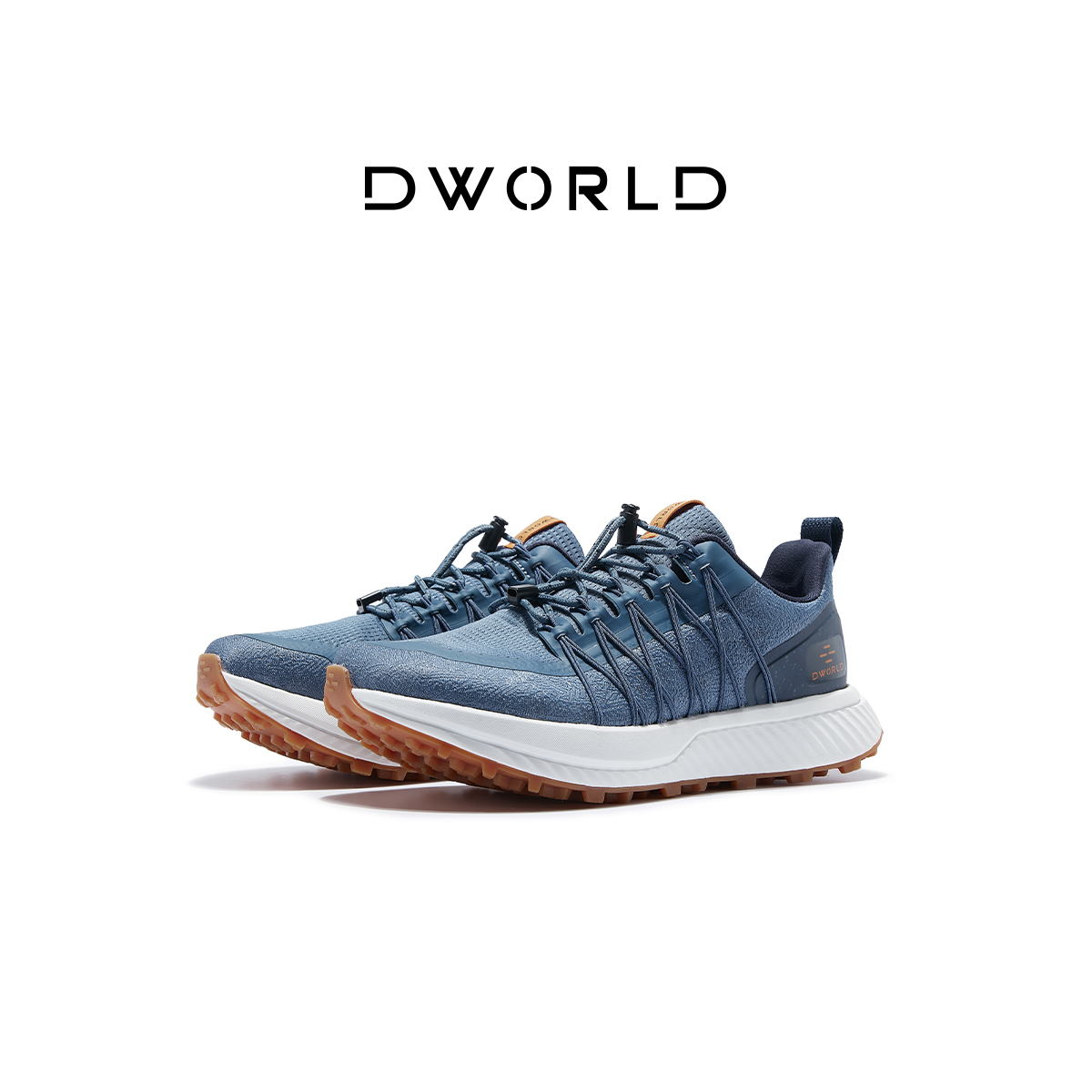 DWORLD Мужские низкие беговые кроссовки бежевые, цвет Beige — фото 2