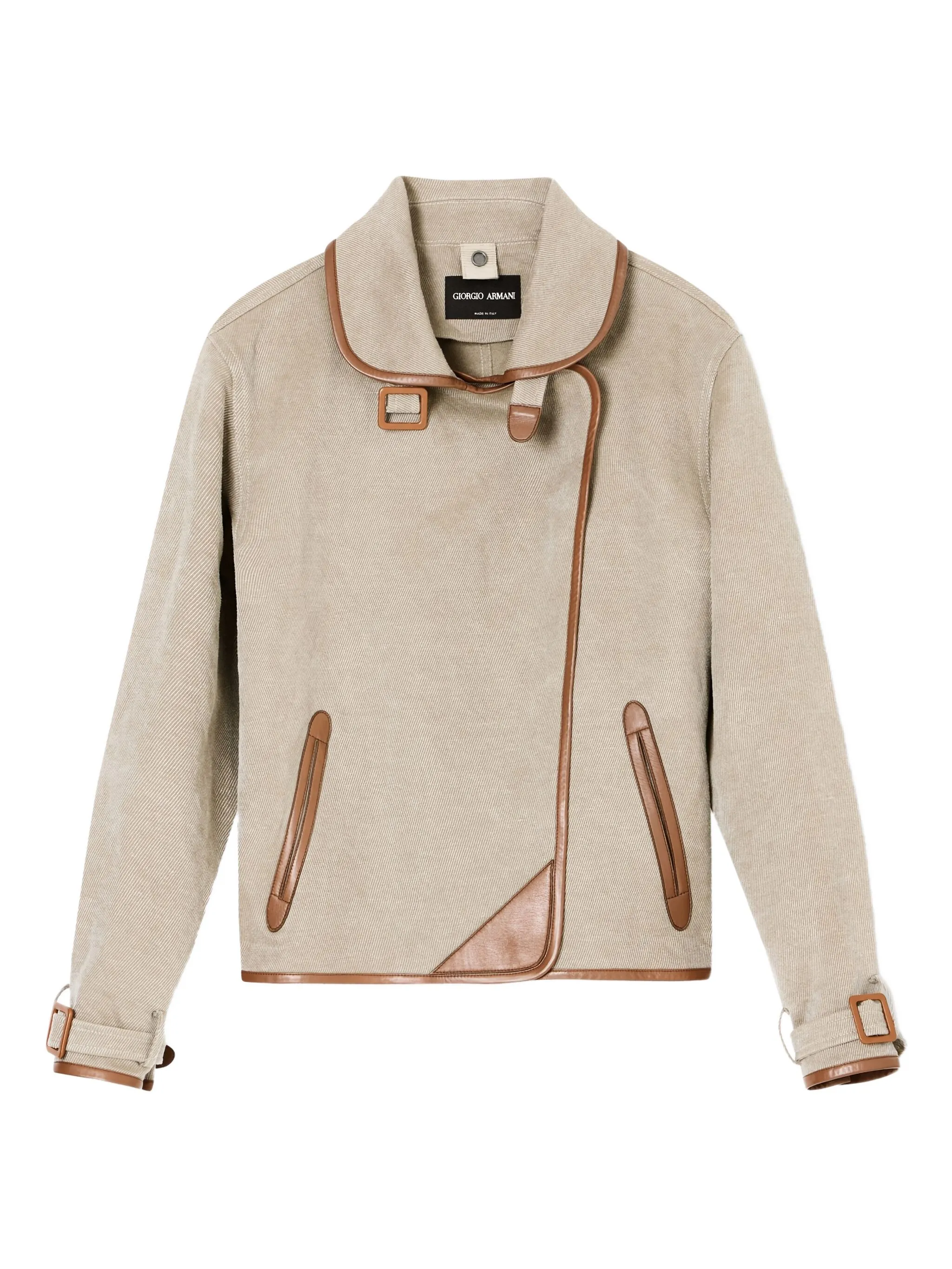 

Куртка с контрастной отделкой Giorgio Armani, бежевый