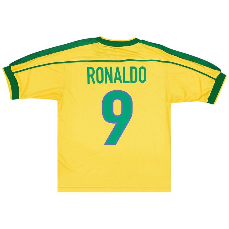 Джерси Nike Brazil 1998 Reissue Soccer Replica Jersey Varsity Maize/Pine Green/Lucky Green, желтый — фото 2