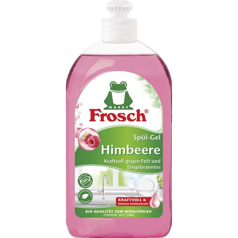 

Малиновый гель для мытья посуды Frosch, 500 ml