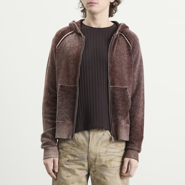Вязаная толстовка Kupiter Acne Studios, темно-бордовый — фото 2