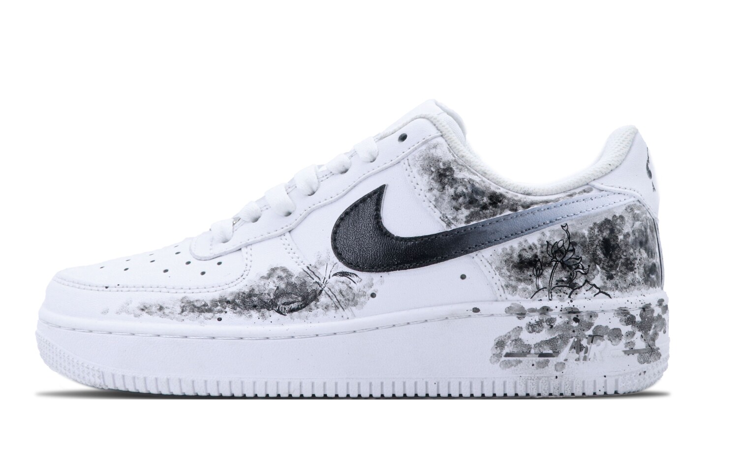 

Кроссовки Nike Air Force 1 Skateboarding Shoes Men Low-top Black&White, белый