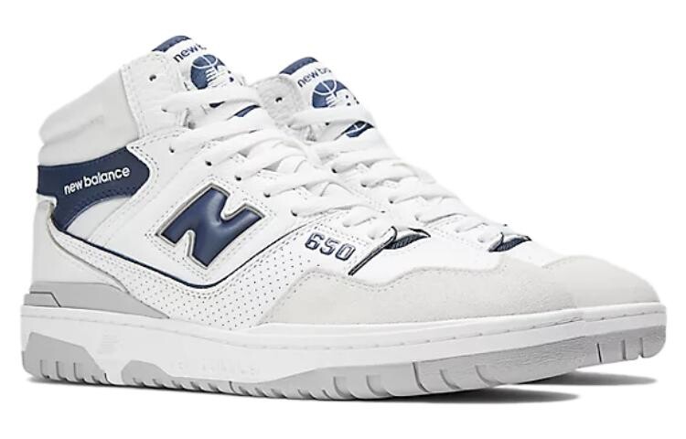 New Balance NB 650 Vintage Баскетбольные кроссовки унисекс, Белый/Синий — фото 4